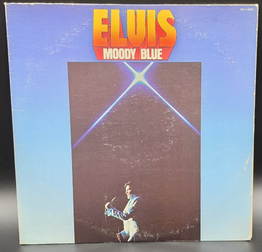 Elvis Presley “Moody Blue” 1977 RCA LP – Blue Vinyl NM, Jacket & Sleeve Good